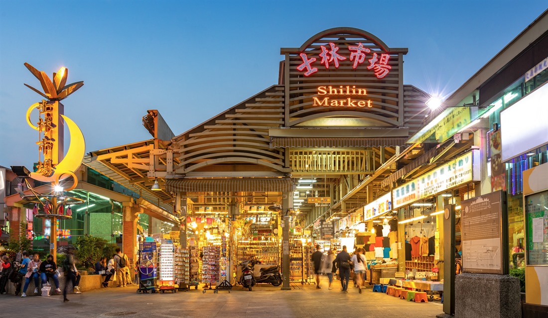 Famous Shilin night market in Taipei