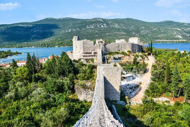 Ston City Walls, Peljesac Peninsula, Croatia