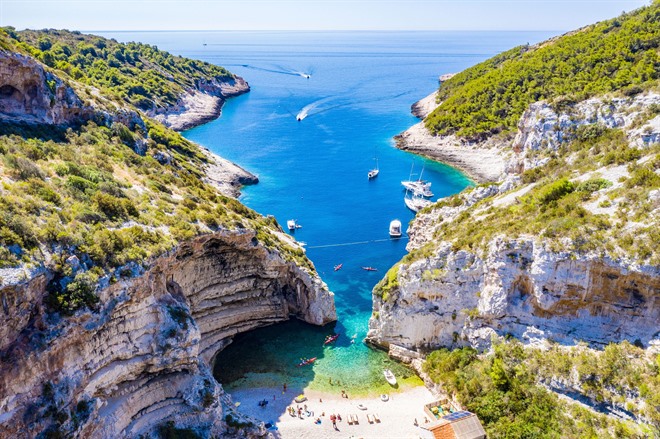 Stiniva on the island Vis, Croatia